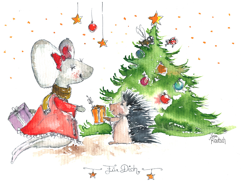 Farbenspiele | Anna Kautsch Weihnachtskarte